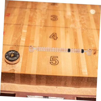Totority Exquisite Wooden Shuffleboard Score Counter Billiard Game Scorer Compact Portable Score Keeper