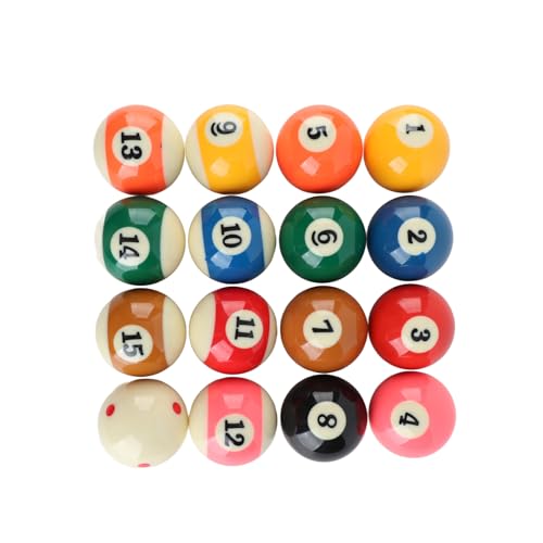 16pcs 57.2mm Standard Billiard Ball Set Professional Small Resin Pool Ball Set