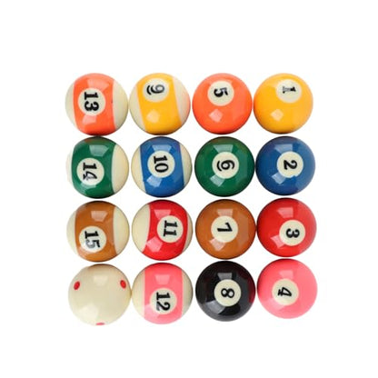 16pcs 57.2mm Standard Billiard Ball Set Professional Small Resin Pool Ball Set