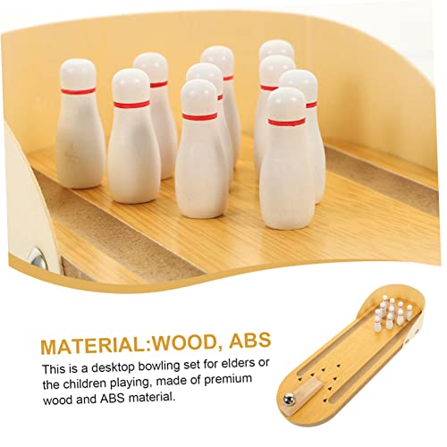 BESPORTBLE Desk Toy Products Mini Bowling Game for Seniors Elderly Parent-boy Girl Interactive Toy