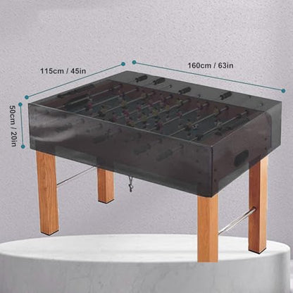 PerGar Foosball Table Cover, Silver, Waterproof, 210D Oxford Cloth, Universal Fit, 160x115x50cm