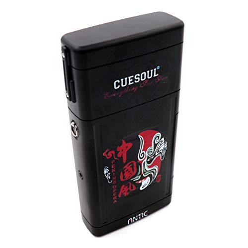 CUESOUL ANTIE Hard Dart Case with Peking Opera Mask Design and Dart Flights Case for Your Choice - color: Dart Case-Black
