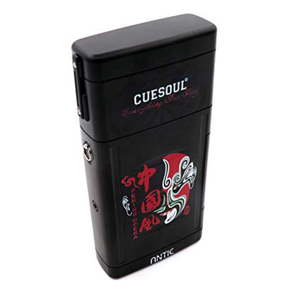 CUESOUL ANTIE Hard Dart Case with Peking Opera Mask Design and Dart Flights Case for Your Choice - color: Dart Case-Black