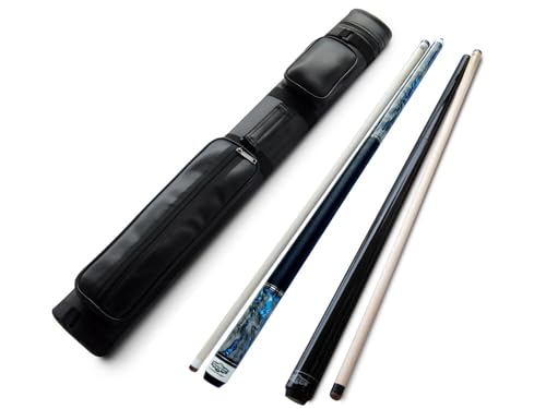 Combo Deal ! Champion Constellation Pool cue and Nemesis Jump and Break cue, Pro Taper,2X2 Cue Case, Two Champion Gloves - size: Jump break cue 19oz, Playing cue 18oz, style: Model 1