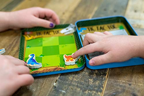 TS Shure by Bendon Dinosaur Tic-Tac-Toe Games Mini Magnetic Activity Tin with Illustrated Foam Magnets 50515 - style: Dinosaur Tic Tac Toe Game Tin