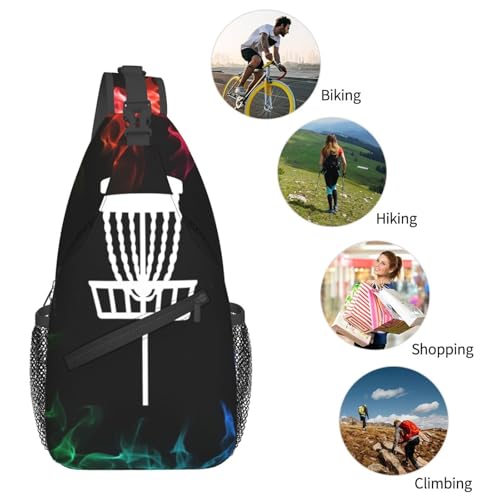 Disc golf basket Chest Bag Lightweight One Strap Backpack Multipurpose Travel Hiking For Men Women