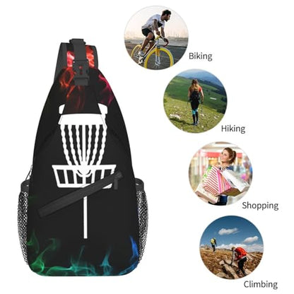 Disc golf basket Chest Bag Lightweight One Strap Backpack Multipurpose Travel Hiking For Men Women