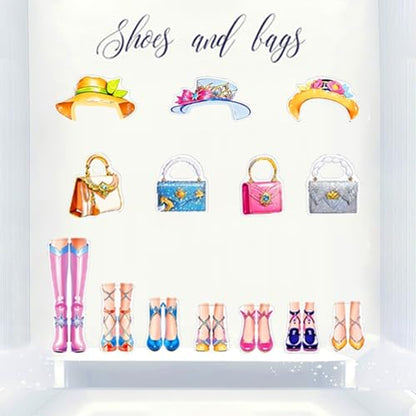 Magnetic Dress Up Paper Doll Playset,Pretend Play Game Travel Toys Car Road Trip Activity,Magnet Clothes Puzzles Kids Toddler Girls,Preschool Learning Created Imagine Birthday Gift - color: B Set