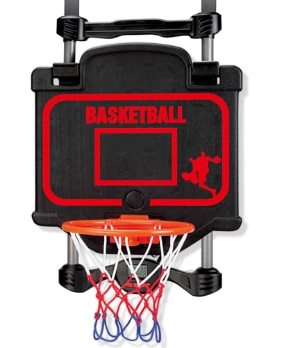 Over-the-Door Basketball & Boxing Combo – 2-in-1 Game Set with Adjustable Hoop & Speed Bag, Scoreboard & Sound Effects – Fun Indoor Sports Toy for Kids & Adults - style: Combo Hoop & Speed Bag