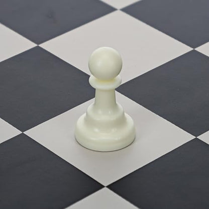 WE Games Replacement Staunton Chess Pawn - Light, Plastic with Felt Bottom, Classic Design, Replacement Chess Piece for Chess Set - color: White Pawn
