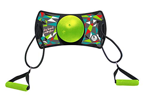 slackers LED Sky Board - Fun Pogo Jumper Board with Motion Activated LED Lights - Built In Side Grip Handles for Added Tricks and Fun - Great at Building Balance and Agility while Playing