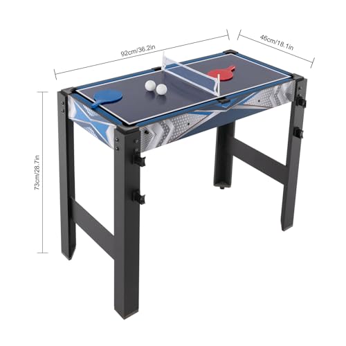 Compact 5-in-1 Game Set, Portable Multi-Player Table for Home, Dorm, or Party, Includes All Accessories for Hours of Fun