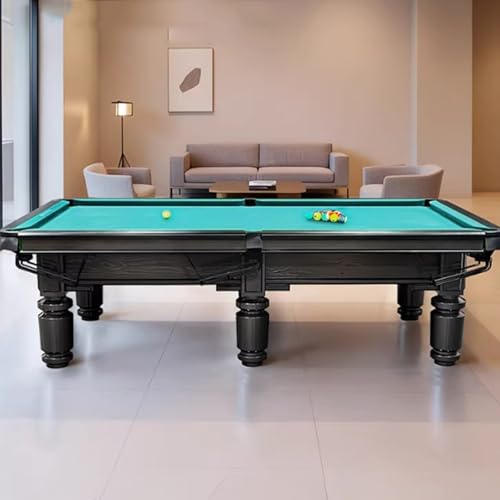Heavy Duty Pool Table, High-Density Billiard Table with Anti-Slip Legs for Home Game Room & Bar - color: O