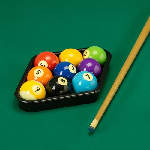 Black Billiards 9 Ball Pool Table Triangle Rack 9-Ball Diamond Pools Ball Racks Plastic Triangle Rack for 2-1/4" Pools Balls Pool Table Accessories