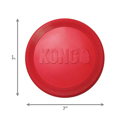 KONG Flyer - Durable Dog Toy for Outdoor Playtime - Natural Rubber Flying Disc, Dog Toy for Fetch - Safer Disc for Healthy Activity - for Small Dogs (Pack of 2) - size: Small(2-Pack)