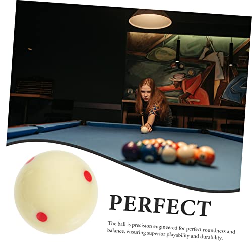 BESPORTBLE 2pcs Billiard White Ball Billiard Balls White Pool Billiard Practical Tool Snooker Cue Stick Cue with - color: Red, size: 5.7x5.7cm