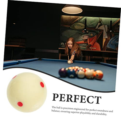 BESPORTBLE 2pcs Billiard White Ball Billiard Balls White Pool Billiard Practical Tool Snooker Cue Stick Cue with - color: Red, size: 5.7x5.7cm