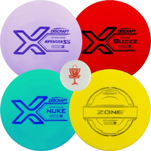 Discraft Disc Golf Starter Set & Little Flyer Mini - Colors Will Vary (160-180g)