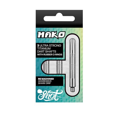 Shot! Darts Professional Mako Titanium Dart Shaft Set of 3 - size: Medium