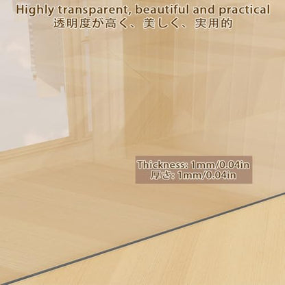New Chair Mat for Gaming Chairs Floor Protector Mat for Office Clear Table Cover for Dresser Multi Purpose Grime Proof Easy to Cut Scratch Proof Thickness 0.04in(24x24in) - size: 24x24in