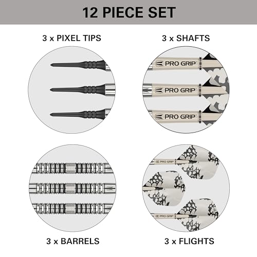 Target Darts EXO Edition 90% Tungsten Soft Tip Darts Set – EXO 10 18g – Soft Tip Dart Set, Pixel Tip Darts with Pro Grip Shafts and No.6 Flights