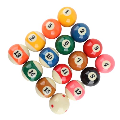 Asixxsix Regulation Pool Balls, Scratch Long Color Life Billiard Balls, Billiards with 16 Piece Resin Set for Home Parties Parents and Kids Different Players
