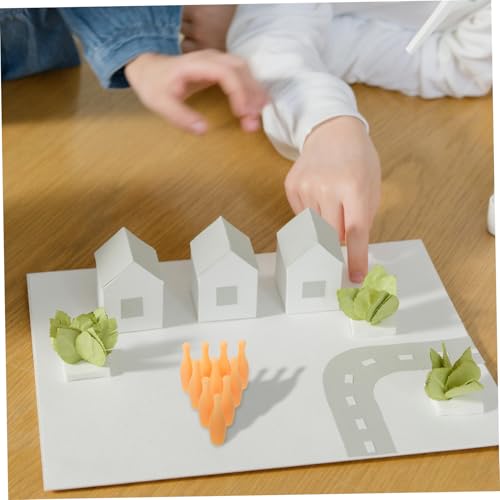 Abaodam 10pcs Small Bowling Indoor Miniature Tabletop Bowling Party Decorations Desktop Bowling Pin for Game Bowling Pin Accessory Tiny Bowling Pin Plastic Beige