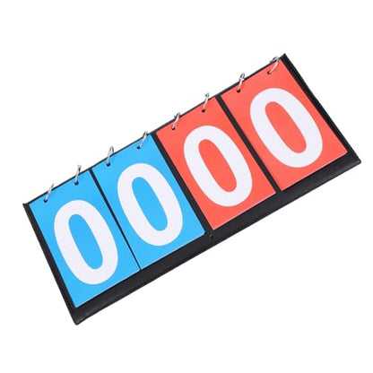 Portable Flip Digital Scoreboard 2 3 4 Digit Counter for Soccer Basketball Table Tennis Compact Desktop Design with Clear Display - size: four digit scoreboard