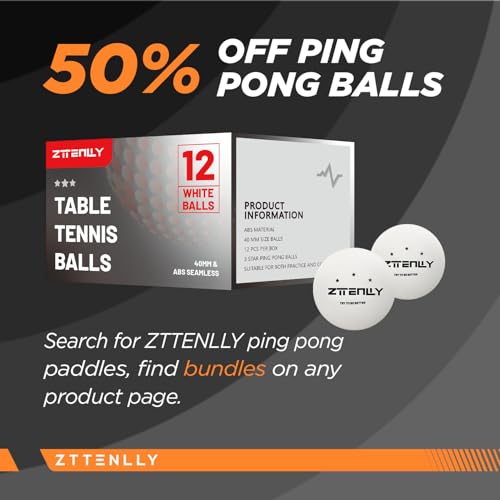 Ping Pong Paddle with Carbon Technology | Performance-Series,7-ply Finest Blade, Expert Speed/Edge/Balance, Thicker Protector Case | Table Tennis Racket for Professional - color: 1-Pack, style: Speed