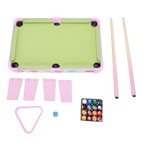 Keenso Kids Pool Table, Composite Wood Mini Pool Table for Kids, Interactive Billiard Game 20.08x12.6 Inches for Indoor Fun