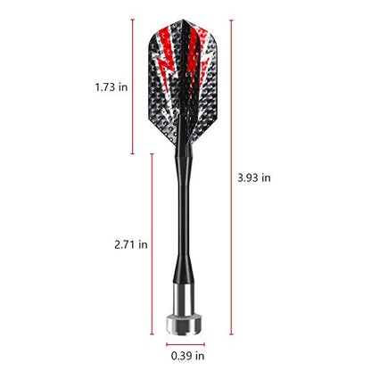 Accmor Magnetic Darts, 12pcs Replacement Magnet Darts Plastic Darts for Dartboard - color: Red Black Blue-Modern