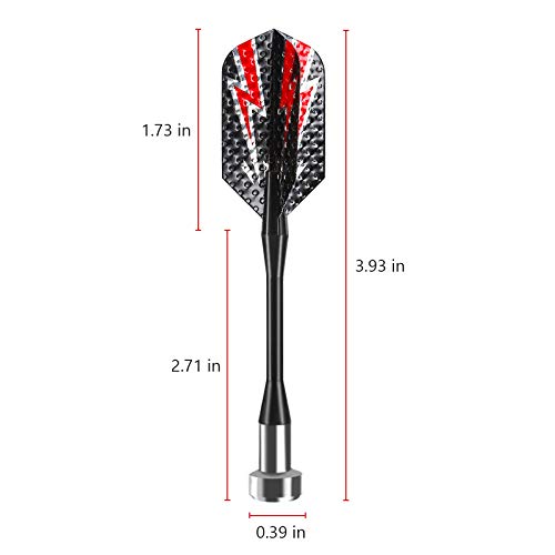 Accmor Magnetic Darts, 12pcs Replacement Magnet Darts Plastic Darts for Dartboard - color: Red Black Blue-Modern