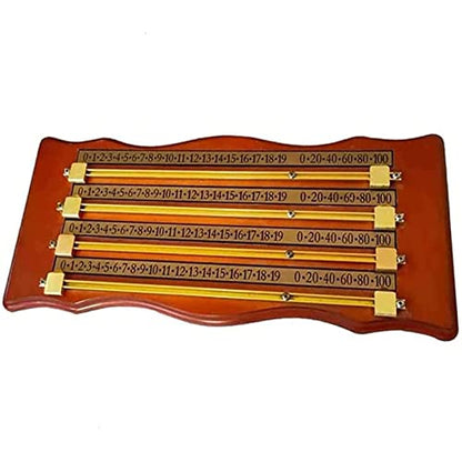 Wall Mounted Billiard Scoreboard with Rails and Pointers, Wooden Snooker Pool Scoreboard Game Scorer Billiard Accessories, for Billiard Score Keeper, Billiard Lovers, Snooker Game
