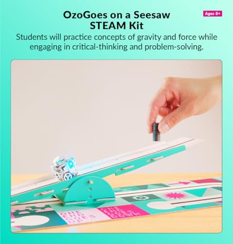 Ozobot OzoGoes On A Seesaw STEAM Kit | Ages 8 and Up | Learn Simple Machines, Levers, and Critical Thinking | Hands-On STEM Learning for Classrooms and Homeschool