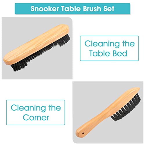 2pcs Billiards Pool Table Rail Brush Set Cleaning Tools Accessory for Billiard Table and Corner Cleaning