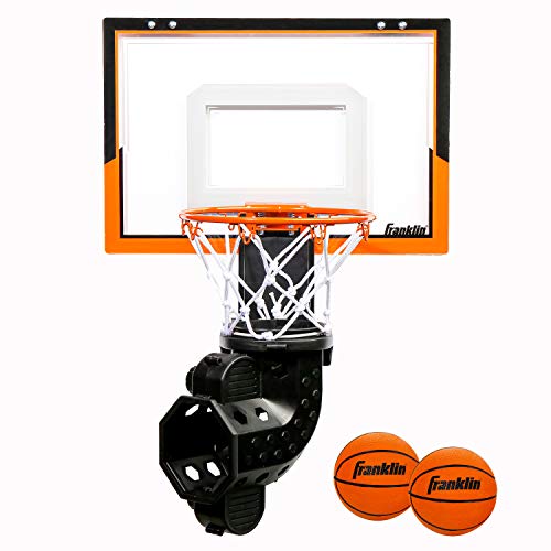 Franklin Sports Mini Basketball Hoop with Rebounder and Ball - Over The Door Basketball Hoop With Automatic Ball Rebounder - Indoor Basketball Game For Kids - style: Pro