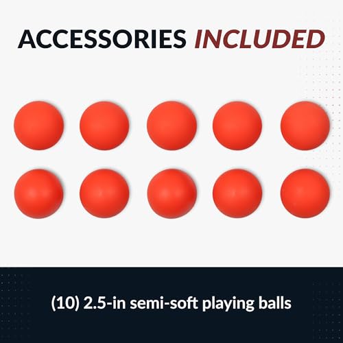 Hathaway Boardwalk 8-ft Arcade Ball Table for Family Game Rooms with LED Track Lighting, Scratch-Resistant Playfield