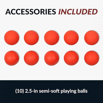 Hathaway Boardwalk 8-ft Arcade Ball Table for Family Game Rooms with LED Track Lighting, Scratch-Resistant Playfield