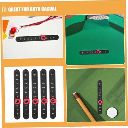 Toddmomy 5pcs Billiard Score Keeper Mini Tabletop Score Counter for Snooker Games for Pool Table for Home Office Competitive Play