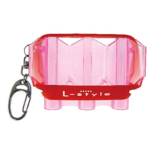 L-style Krystal Flight Case – Hard Shell Case for Dart Flights – Holds 1 Set of 3 Flights - color: Clear Pink