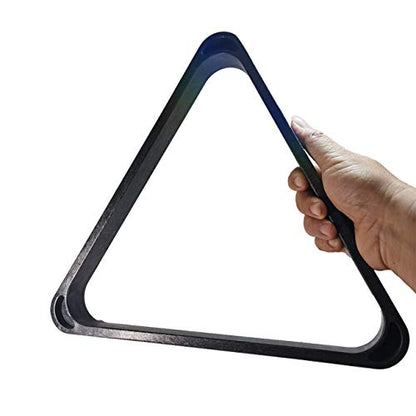 BALIKEN Triangle 8 Ball and 9 Ball Rack for Pool Table, Suited for 2-1/4" Pool Balls, Billiard Racks Pool Table Accessories (Triangle/Plastic, Black)