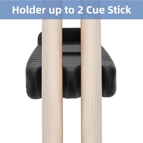 Eorbow 2 Holes Pool Cue Holder, Portable Weighted Cue Rest Cue Stick Holder, Billiard Cue Rack with Chalk Holder, Mini Non-Slip Pool Cue Rack Claw