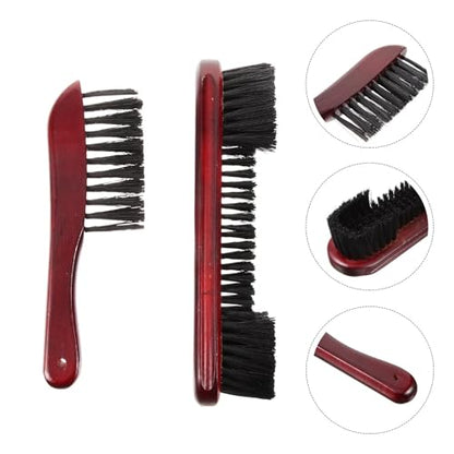 2pcs Pool Table Brush Set Wooden Handle PVC Bristle for Billiard Cleaning Tool Multifunctional Rail Surface Dust Removal for Pool Tables and Cabinets