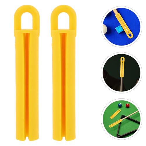Toyvian 5pcs Pool Cue Hangers 11cm Yellow Billiard Accessories Wall-mounted Cue Storage Holders for Racks and Billiards Room Organization