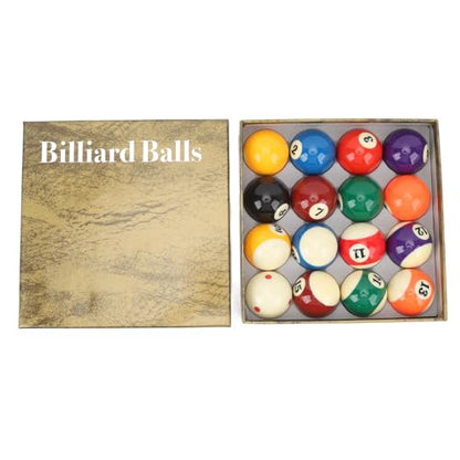 Billiard Balls Set, Resin 2.25inch Regulation Size High Friction Bright Colors with Clear Numbering Includes Ball