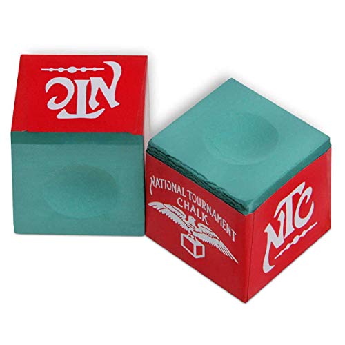 Silver Cup National Tournament Pool cue Billiard Premium Chalk - ONE Dozen - color: Green