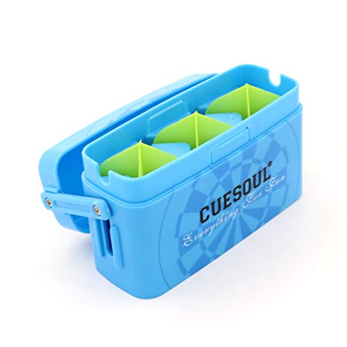CUESOUL ANTIE Hard Dart Case with Peking Opera Mask Design and Dart Flights Case for Your Choice - color: Dart Flight Case-Blue