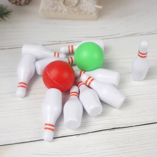 2Sets Miniature Bowling Balls of Realistic Bowling Decor for Dollhouses Design for Micro House and Desktop Decoration