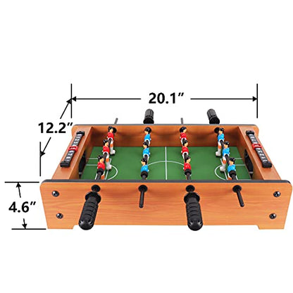 WIN.MAX Mini Foosball Table (Upgrade) 20-Inch Foosball Table Adult Size Top Football/Soccer Game Table Easy to Store