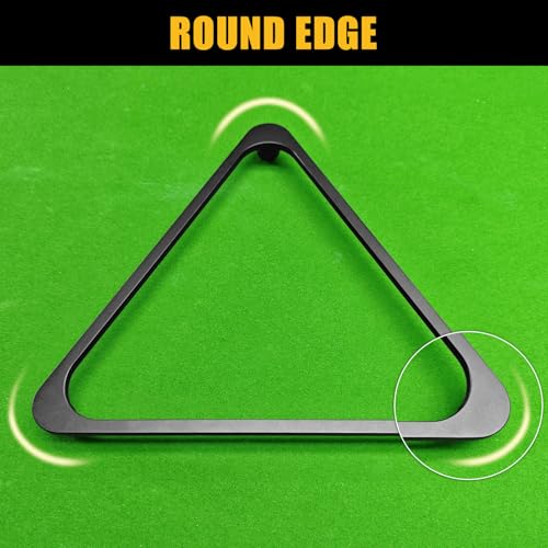 Aluminum Alloy Pool Ball Rack Billiard Ball Triangle Rack for 2-1/4" Pool Balls, Pool Table Ball Holder Positioning Rack - color: Black